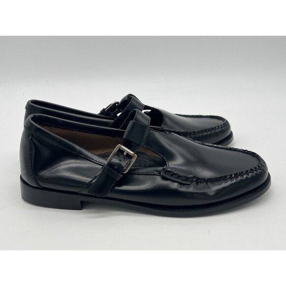 G.H. Bass Weejuns Womens Size 9 Black Leather Mary Jane Loafers With Buckle Clos - Picture 5 of 12